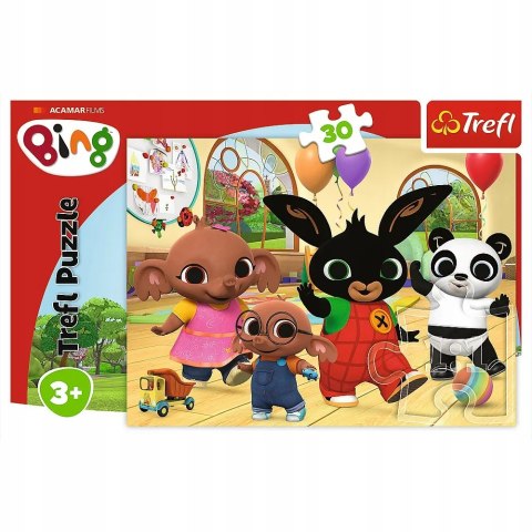 Trefl Puzzle Bing 30 elementów Z Bingiem jest wesoło 3+ Trefl 18304 Trefl Puzzle Bing 30 elementów Z Bingiem jest wesoło 3+ Trefl 18304