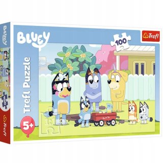 Trefl Puzzle Bluey 100 elementów Wesoły Świat Bluey Trefl 16471