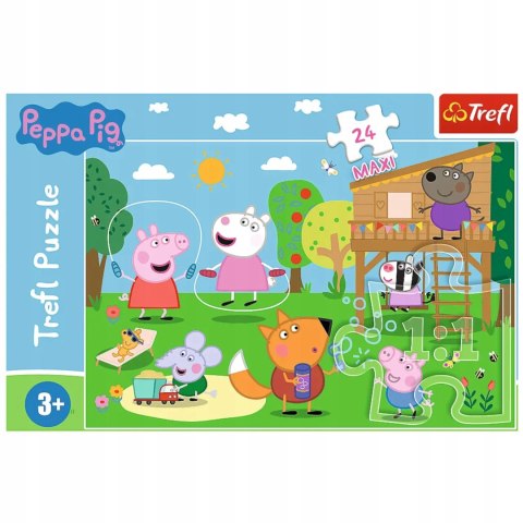 Trefl Puzzle Świnka Peppa 24 elementy 24 Maxi Zabawy na polanie Trefl 14342 Trefl Puzzle Świnka Peppa 24 elementy 24 Maxi Zabawy na polanie Trefl 14342