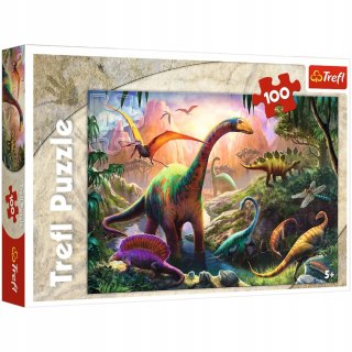 Trefl Puzzle dinozaury 100 elementów Świat dinozaurów Trefl 16277