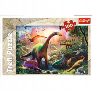 Trefl Puzzle dinozaury 100 elementów Świat dinozaurów Trefl 16277