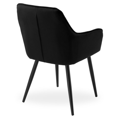 Krzesło welurowe NEVADA VELVET czarne