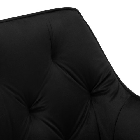 Krzesło welurowe NEVADA VELVET czarne