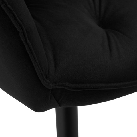 Krzesło welurowe NEVADA VELVET czarne