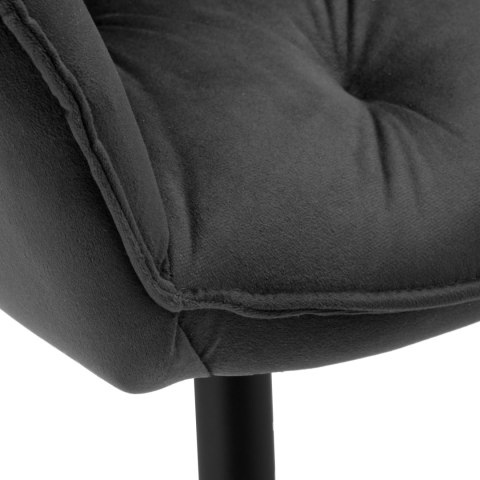 Krzesło welurowe NEVADA VELVET grafitowe