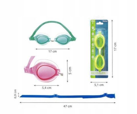 Bestway Bestway 21002 Aqua Burst Essential Okulary do pływania Zielone