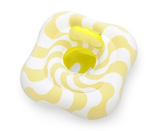 Bestway Bestway 32298 Siedzisko do nauki pływania Kwadrat Swim Safer Comfort Plush Zółte fale 76cm x 76cm