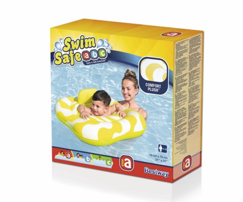 Bestway Bestway 32298 Siedzisko do nauki pływania Kwadrat Swim Safer Comfort Plush Zółte fale 76cm x 76cm