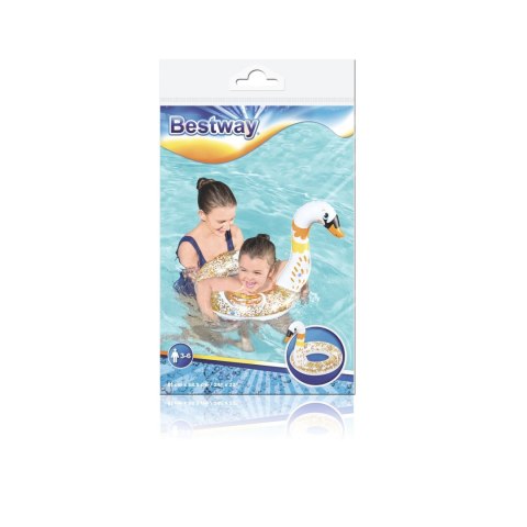 Bestway Bestway 36306 Kółko do pływania z brokatem Łabędź 61cm x 58.5cm
