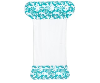 Bestway Bestway 43839 Fotel Leżak siatkowy do pływania Miętowe kwiaty 1.45m x 87cm