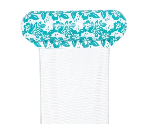 Bestway Bestway 43839 Fotel Leżak siatkowy do pływania Miętowe kwiaty 1.45m x 87cm