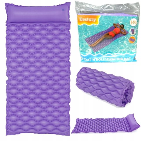 Bestway Dmuchany materac do pływania rulon fioletowy 44020F