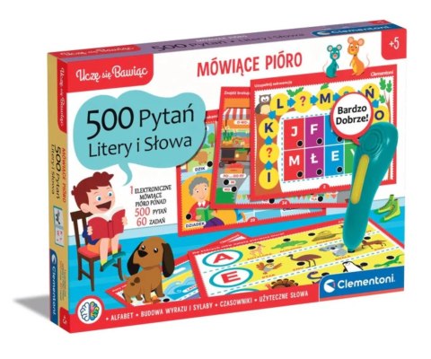 Clementoni Clementoni Gry Edukacyjne 50780 Mówiące Pióro 500 Pytań Litery i Słowa
