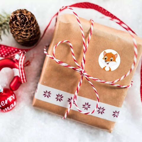 Naklejki dla Dzieci 500 szt. - 8 Wzorów Rolka 2,5 cm