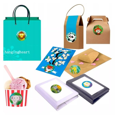 Naklejki dla Dzieci 500 szt. - 8 Wzorów Rolka 2,5 cm