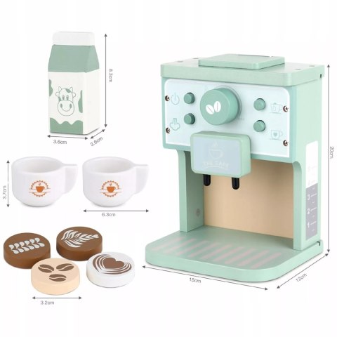 Drewniany ekspres do kawy dla dzieci z akcesoriami