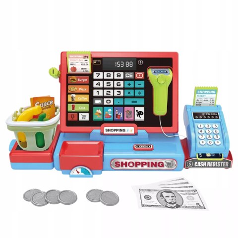 Elektroniczna kasa fiskalna sklepowa dla dzieci akcesoria zabawa w sklep