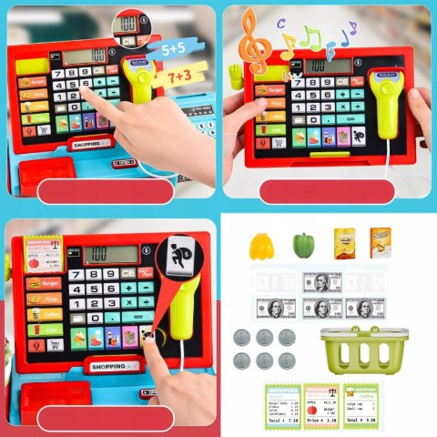 Elektroniczna kasa fiskalna sklepowa dla dzieci akcesoria zabawa w sklep