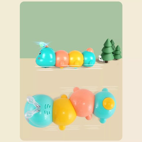 Interaktywna Gąsienica do Raczkowania dla dzieci światła dźwięk melodia