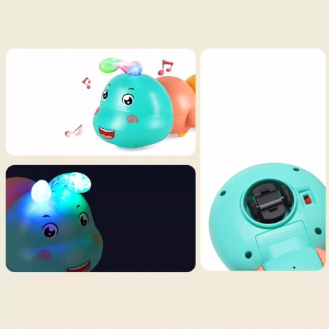 Interaktywna Gąsienica do Raczkowania dla dzieci światła dźwięk melodia