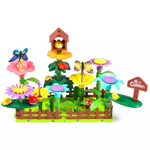 Klocki Konstrukcyjne Ogród Kwiatki 272 el. Zestaw Kreatywny