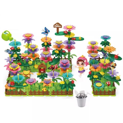 Klocki Konstrukcyjne Ogród Kwiatki 272 el. Zestaw Kreatywny