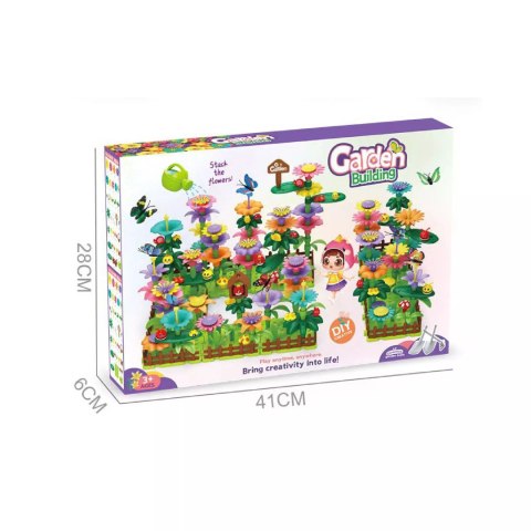 Klocki Konstrukcyjne Ogród Kwiatki 272 el. Zestaw Kreatywny