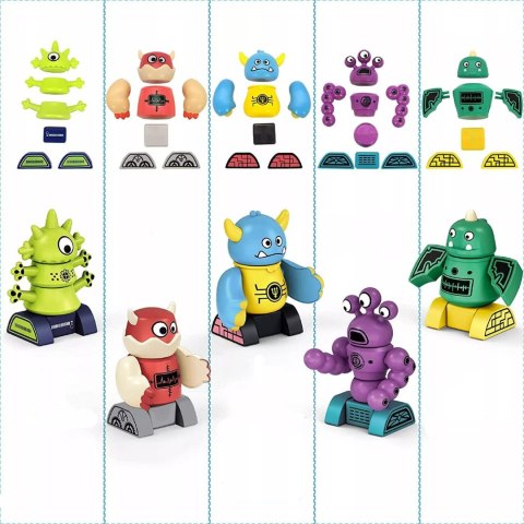 Luxma Magnetyczne Potwory Klocki Roboty dla dzieci 18m+ Zabawka Edukacyjna
