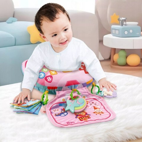 Poduszka Edukacyjna dla Niemowlaka Sensoryczna Zabawa Grzechotka Książeczka