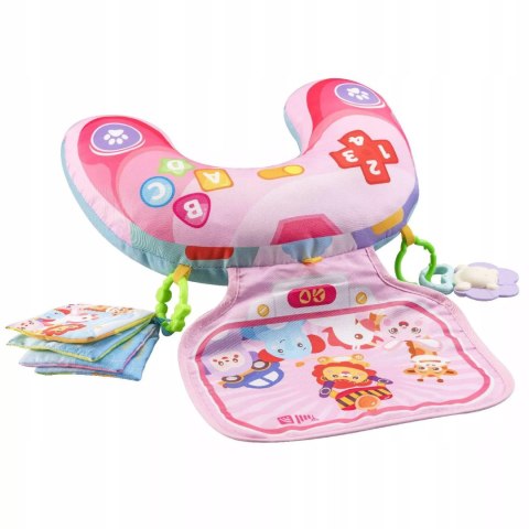 Poduszka Edukacyjna dla Niemowlaka Sensoryczna Zabawa Grzechotka Książeczka
