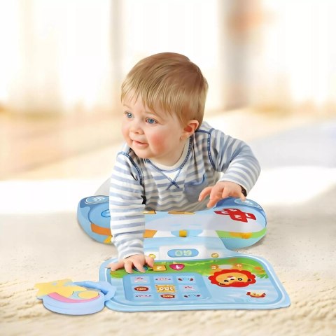 Poduszka Edukacyjna dla Niemowlaka Sensoryczna Zabawa Grzechotki Melodie