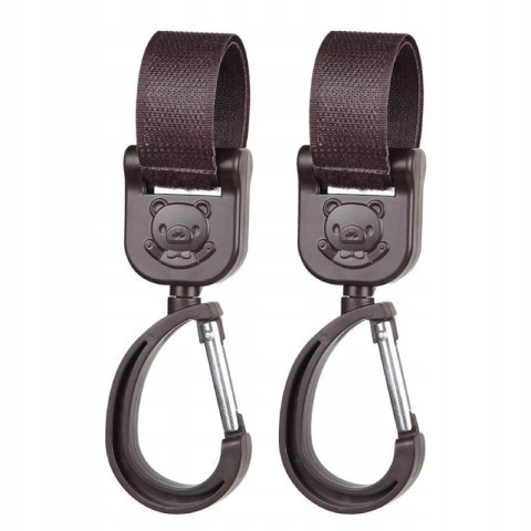 Uniwersalny zestaw 2 zaczepów uchwyt do wózka mocny hak na torbę zakupy