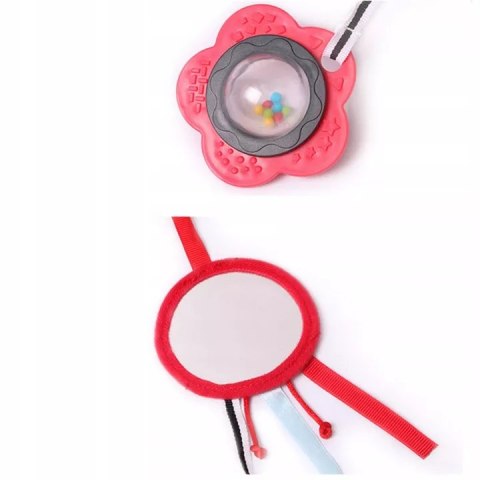 Zawieszka spirala kontrastowa do wózka fotelika dla dzieci