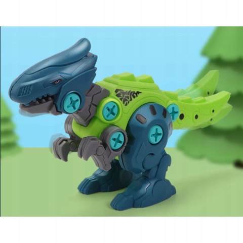 Zestaw Klocków konstrukcyjnych Dinozaury Wkrętarka na baterie i Śrubokręt