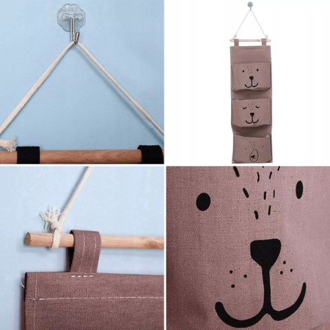 2x Organizer Wiszący do Pokoju Dziecka Kieszeń na Zabawki do łazienki 60 cm