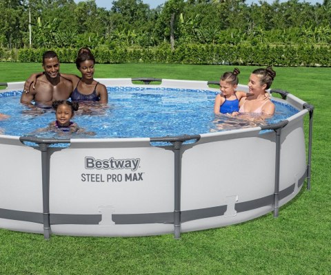 Bestway Bestway 56416 BASEN STELAŻOWY STEEL PRO MAX Z POMPĄ FILTRACYJNĄ 3.66m x 0.76m