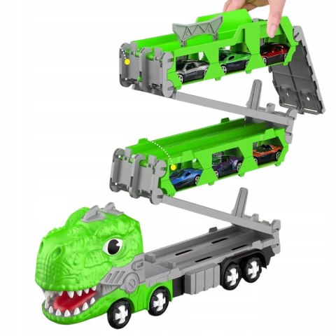 Ciężarówka Dinozaur Tor Wyścigowy 2 Auta resoraki dla Dzieci
