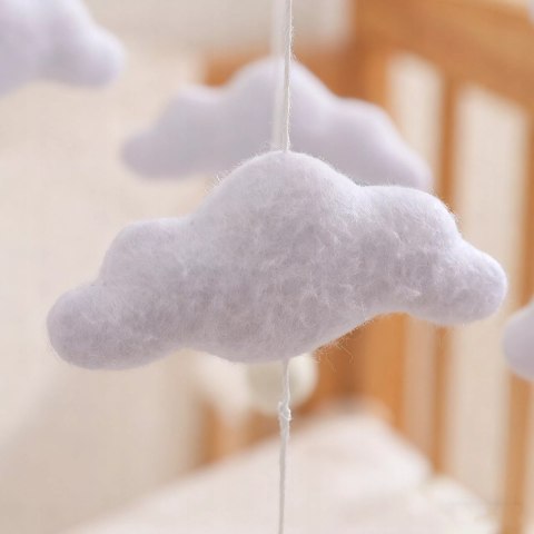 Luxma Karuzelka do Łóżeczka Dziecięcego Boho Naturalne Drewno + pałąk Bear & Moon