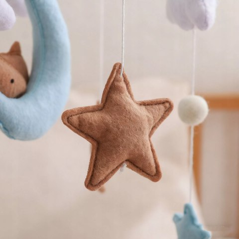 Luxma Karuzelka do Łóżeczka Dziecięcego Boho Naturalne Drewno + pałąk Bear & Moon