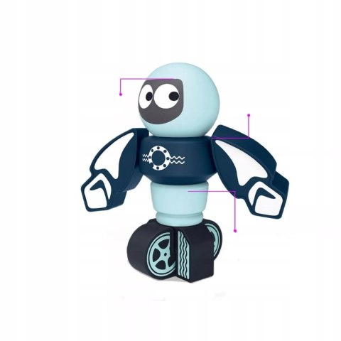Klocki magnetyczne dla dzieci roboty 21 elementów kosmiczna zabawa