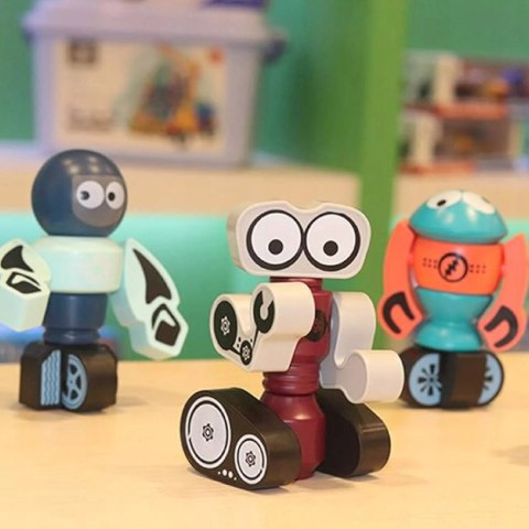 Klocki magnetyczne dla dzieci roboty 21 elementów kosmiczna zabawa