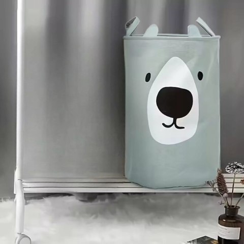 Kosz na zabawki ubrania dla dzieci 63L zamykany duży pojemnik organizer