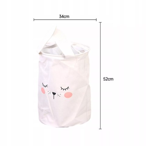 Kosz organizer na zabawki dla dzieci 63L zamykany pojemnik królik z uszami