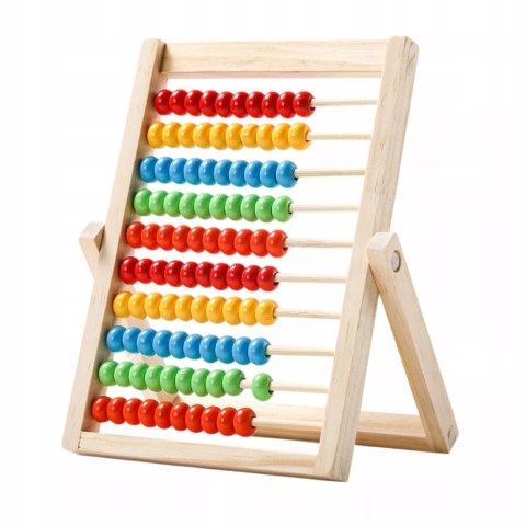 Liczydło Drewniane Stojące Edukacyjne dla Dzieci Nauka Liczenia Matematyki
