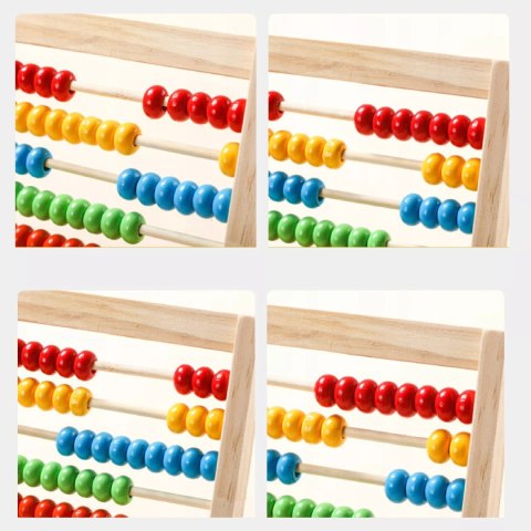 Liczydło Drewniane Stojące Edukacyjne dla Dzieci Nauka Liczenia Matematyki