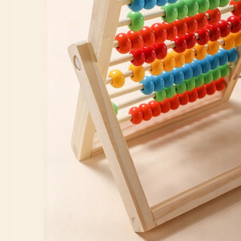Liczydło Drewniane Stojące Edukacyjne dla Dzieci Nauka Liczenia Matematyki