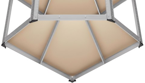Regał magazynowy narożny 5 poziomów 875 kg 180 x 70 x 40 cm