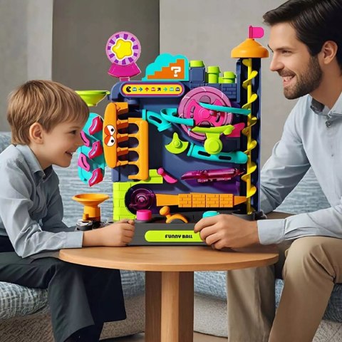 Luxma Tor Kulkowy Montessori Gra Zręcznościowa Labirynt 3D 16 Poziomów dla Dzieci