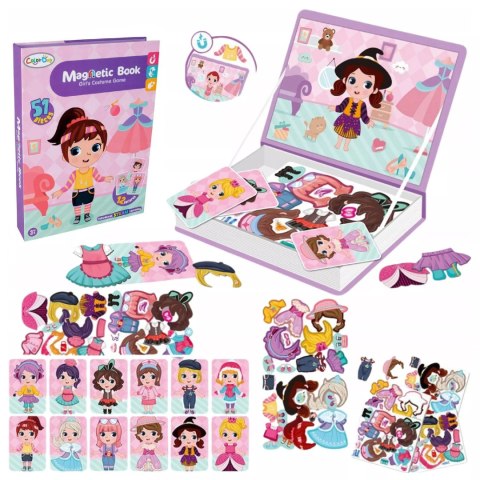 Układanka magnetyczna ubieranka dziewczynki kreatywne puzzle 51 magnesów
