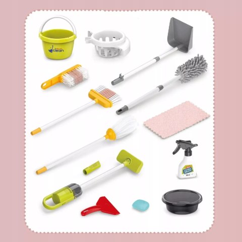 Zestaw do Sprzątania Elektroniczny Odkurzacz Mop Wiaderko Akcesoria Stojak